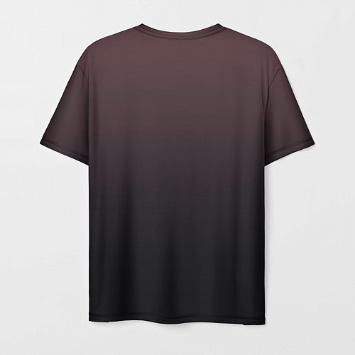 Мужская футболка Градиент тёмный бордовый / 3D-принт – фото 2