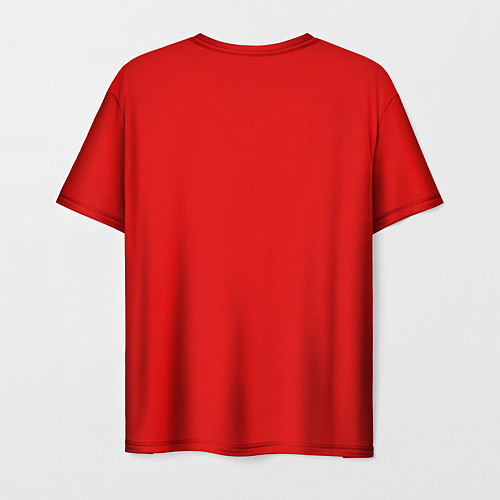 Мужская футболка Слово yellow на красном / 3D-принт – фото 2