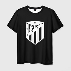 Футболка мужская Атлетико Мадрид белое лого фк, цвет: 3D-принт