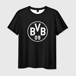 Футболка мужская Borussia sport fc белое лого, цвет: 3D-принт