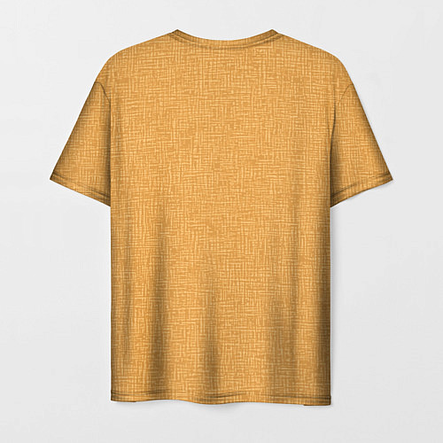 Мужская футболка Текстура однотонная тёмно-жёлтый золотой / 3D-принт – фото 2