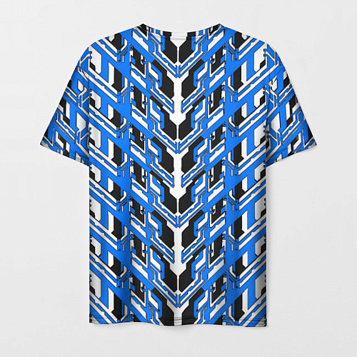 Мужская футболка Синяя техно броня / 3D-принт – фото 2