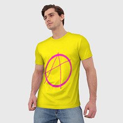 Футболка мужская Символ Анархиста, цвет: 3D-принт — фото 2