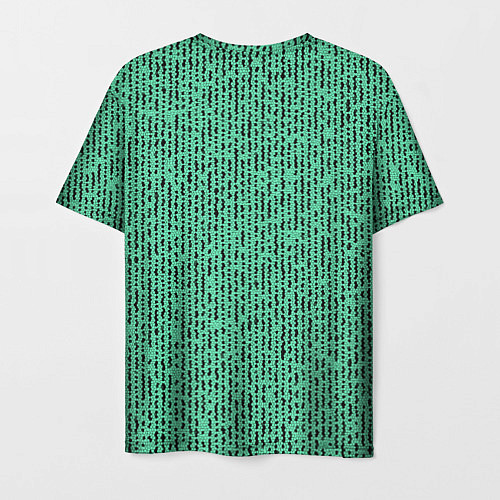 Мужская футболка Мозаика нефритовый зелёный / 3D-принт – фото 2