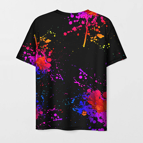 Мужская футболка Roblox радужные друзья и брызги красок / 3D-принт – фото 2