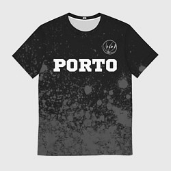 Футболка мужская Porto sport на темном фоне посередине, цвет: 3D-принт