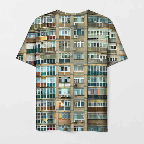 Мужская футболка Панельный дом / 3D-принт – фото 2