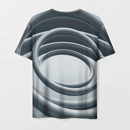 Мужская футболка Серые кольца / 3D-принт – фото 2