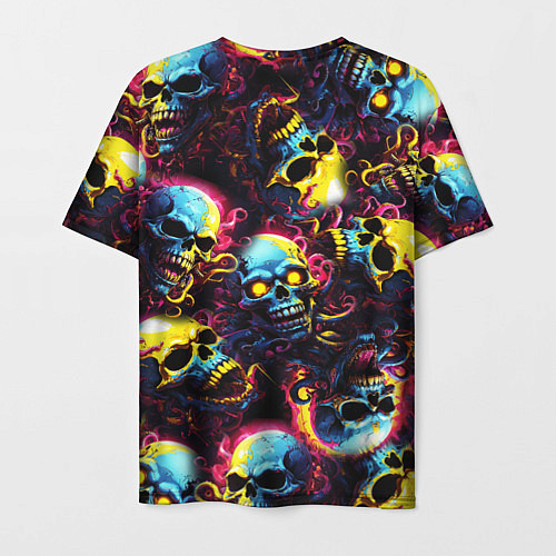 Мужская футболка Разноцветные черепушки с щупальцами / 3D-принт – фото 2