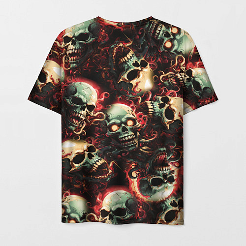 Мужская футболка System of a Down на фоне черепов / 3D-принт – фото 2