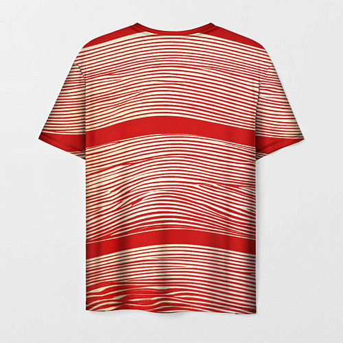 Мужская футболка В красную полосочку / 3D-принт – фото 2
