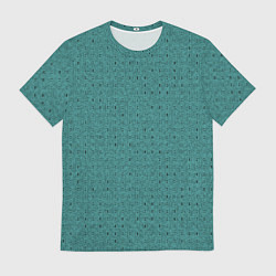 Мужская футболка Тёмно-бирюзовый в мелкую полосочку
