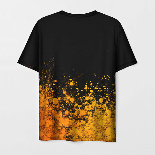 Мужская футболка Roma - gold gradient посередине / 3D-принт – фото 2