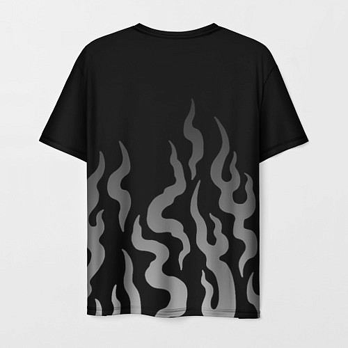 Мужская футболка Ведьмак- языки пламени / 3D-принт – фото 2