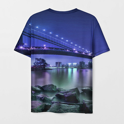 Мужская футболка Вечерняя Америка - мост / 3D-принт – фото 2