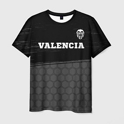 Футболка мужская Valencia sport на темном фоне посередине, цвет: 3D-принт