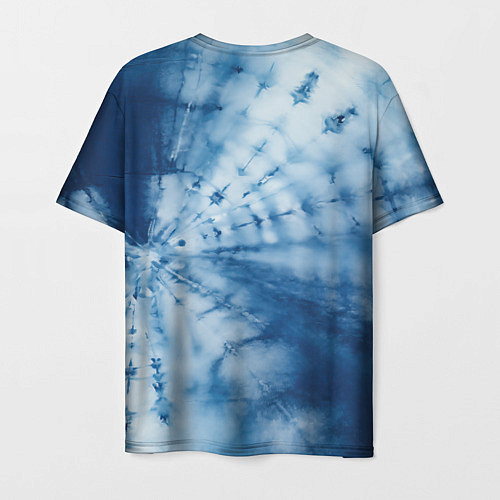 Мужская футболка Синяя абстракция паутина / 3D-принт – фото 2