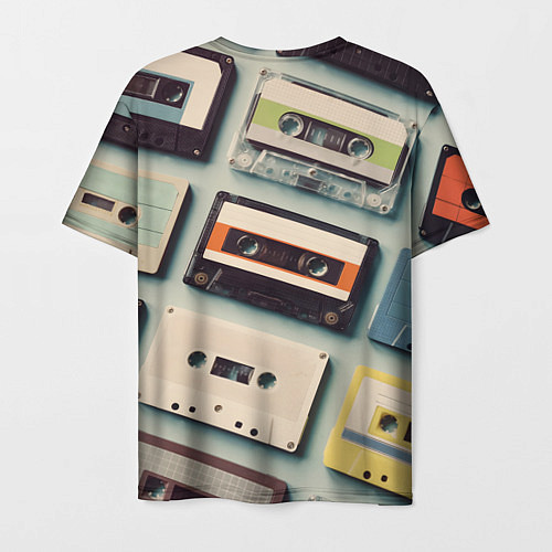 Мужская футболка Ретро аудио кассеты / 3D-принт – фото 2