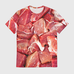Футболка мужская Куски мяса, цвет: 3D-принт