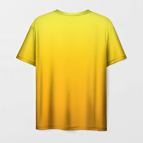 Мужская футболка Градиент насыщенный жёлтый / 3D-принт – фото 2