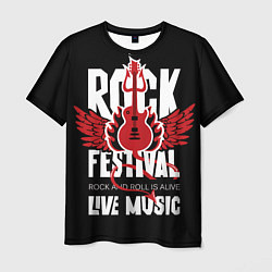 Футболка мужская Rock festival - live music, цвет: 3D-принт