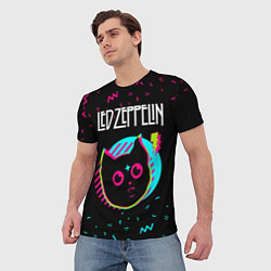 Футболка мужская Led Zeppelin - rock star cat, цвет: 3D-принт — фото 2