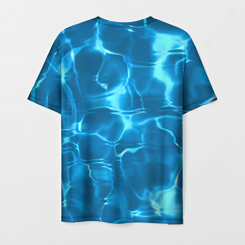 Мужская футболка Водная гладь текстура / 3D-принт – фото 2