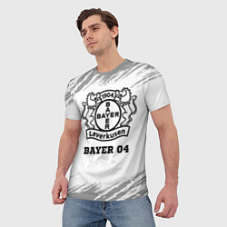 Футболка мужская Bayer 04 sport на светлом фоне, цвет: 3D-принт — фото 2