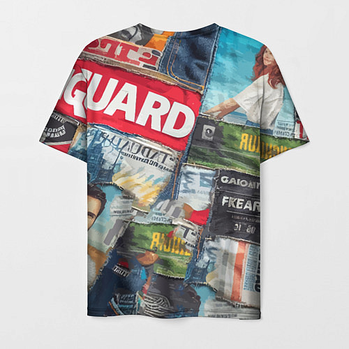Мужская футболка Vanguard collage - ai art patchwork / 3D-принт – фото 2