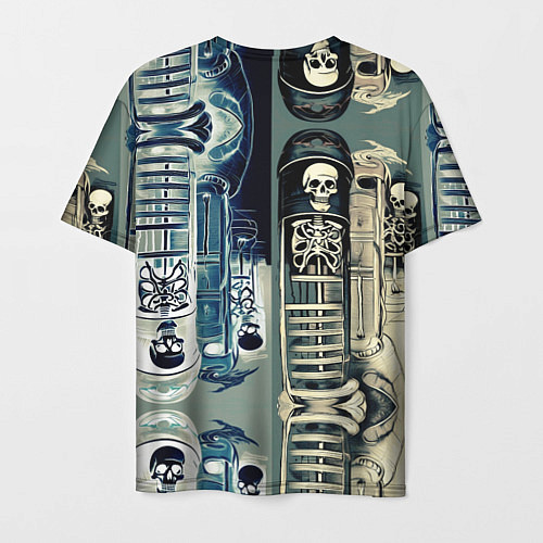 Мужская футболка Психоделика с черепами / 3D-принт – фото 2