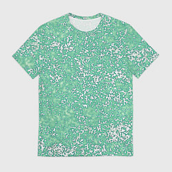 Мужская футболка Текстура изумрудный