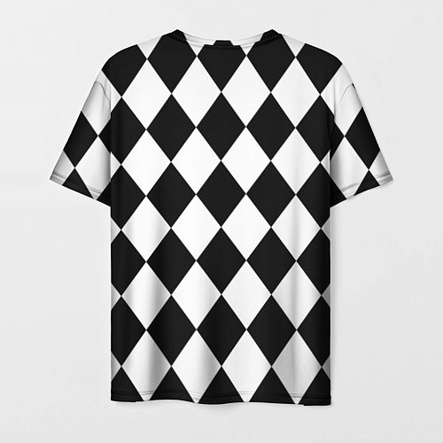 Мужская футболка Арлекин черно-белый / 3D-принт – фото 2