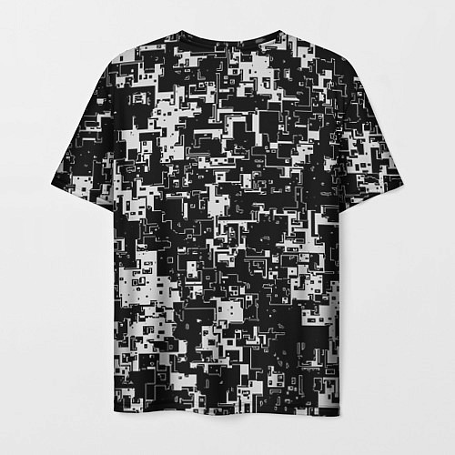 Мужская футболка Геометрия черно-белая / 3D-принт – фото 2