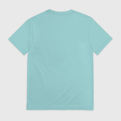 Мужская футболка Светлый бирюзовый паттерн однотонный / 3D-принт – фото 2