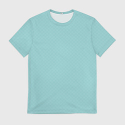 Мужская футболка Светлый бирюзовый паттерн однотонный