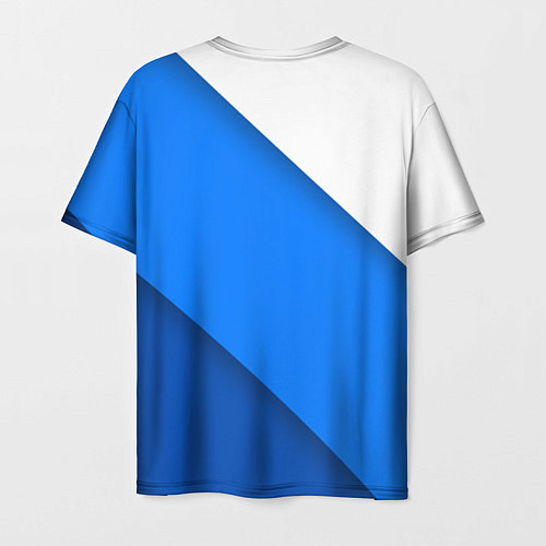 Мужская футболка Герб РФ - синии полосы / 3D-принт – фото 2
