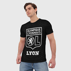 Футболка мужская Lyon sport на темном фоне, цвет: 3D-принт — фото 2