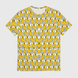 Мужская футболка Жёлто-белый паттерн