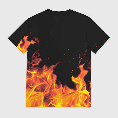 Мужская футболка Виктор - имя в огне / 3D-принт – фото 2