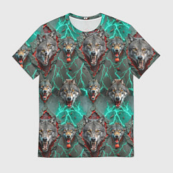 Мужская футболка Эпичный паттерн из волков