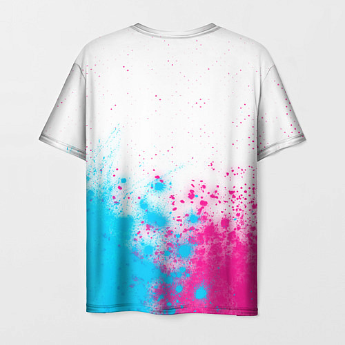 Мужская футболка Real Madrid neon gradient style посередине / 3D-принт – фото 2