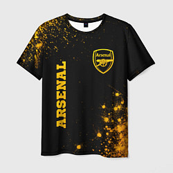 Мужская футболка Arsenal - gold gradient вертикально