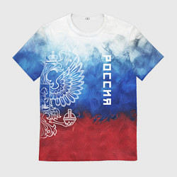 Мужская футболка Герб России и флаг