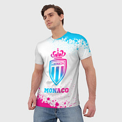 Футболка мужская Monaco neon gradient style, цвет: 3D-принт — фото 2