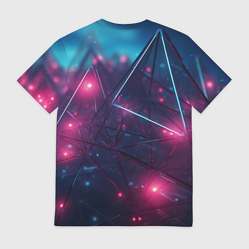 Мужская футболка Конструкция с ярким свечением / 3D-принт – фото 2