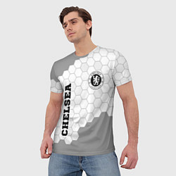 Футболка мужская Chelsea sport на светлом фоне вертикально, цвет: 3D-принт — фото 2