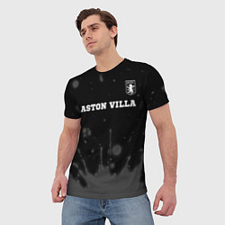 Футболка мужская Aston Villa sport на темном фоне посередине, цвет: 3D-принт — фото 2