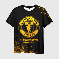 Футболка мужская Manchester United - gold gradient, цвет: 3D-принт