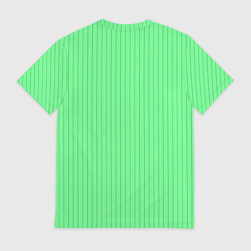 Мужская футболка Райский зелёный полосатый / 3D-принт – фото 2