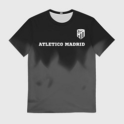 Футболка мужская Atletico Madrid sport на темном фоне посередине, цвет: 3D-принт